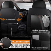 Universal PU-Leather 5-Seat Cover Set – Black or Black/Red