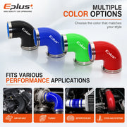Universal Reinforced 90° Silicone Intercooler Coupler, 16-102mm