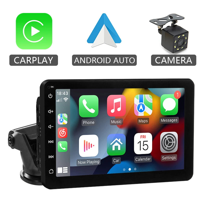 7-Inch Portable Wireless CarPlay and Android Auto Display