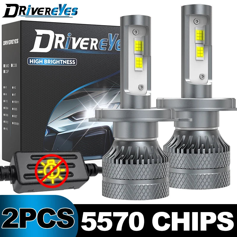 H1/H4/H7/H11/9005/9006 LED Headlight Bulb – 6000K, CANBUS