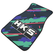 HKS Le Mans Confetti 4-Piece JDM Car Floor Mat Set