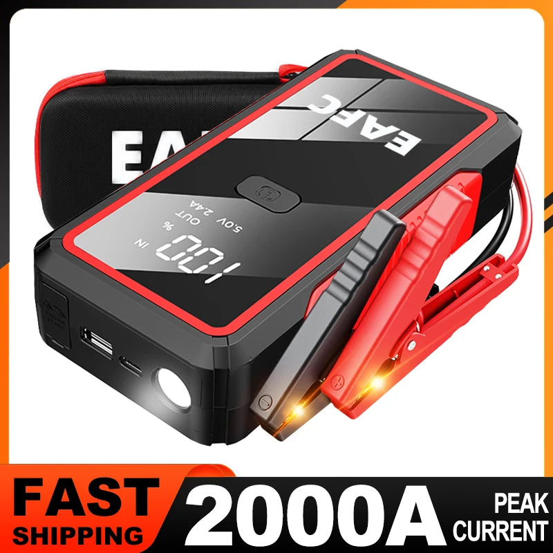 600A-2000A 12V Portable Car Jump Starter and Power Bank
