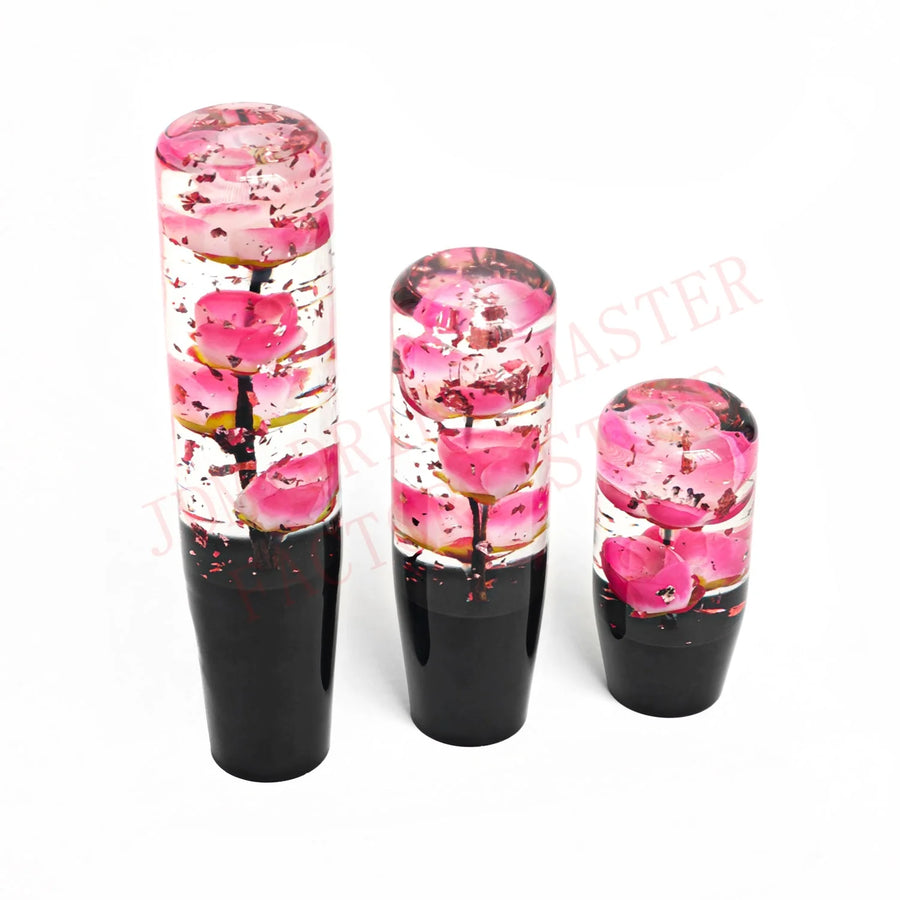 Universal 10cm Acrylic Flower Manual Gear Shift Knob