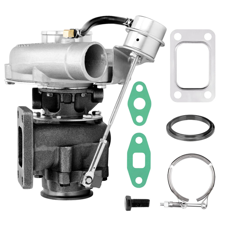 T3.63 Turbo Oil Cooled V Turbocharger + Oil Line for 1.5L-2.5L 4 6 Cyl