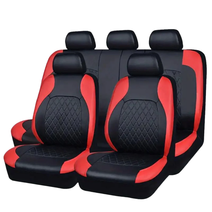 9-Piece Universal Car Seat Cover Set – Multiple Black Designs