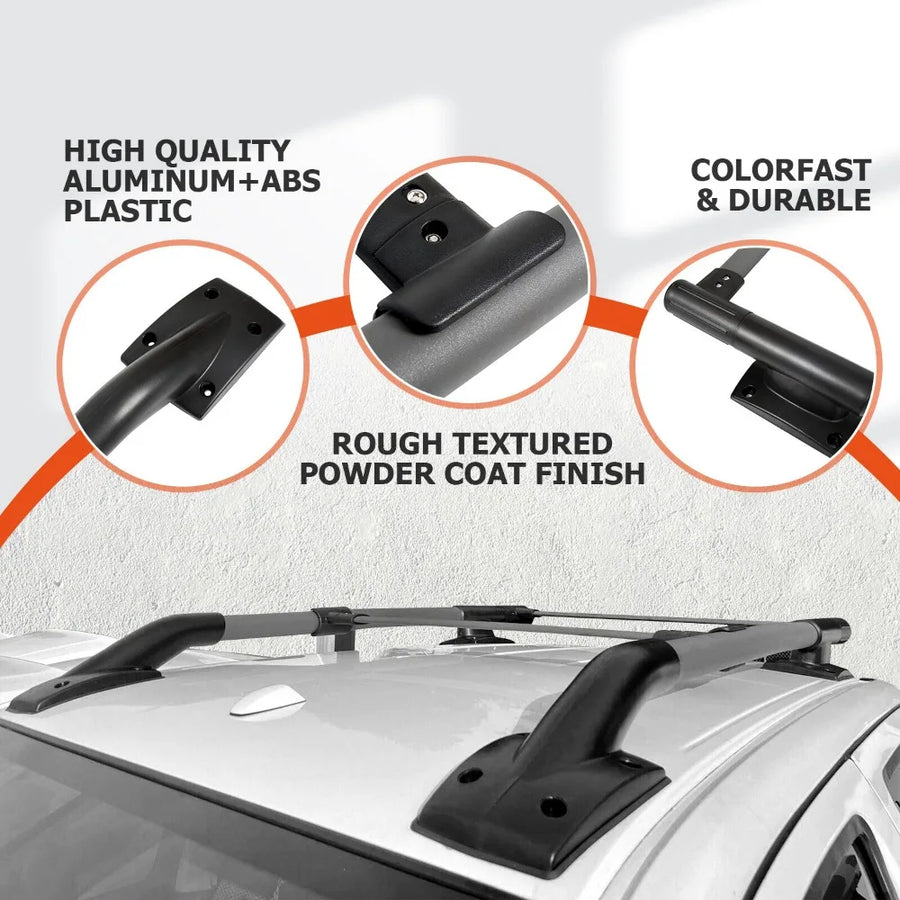 Black Roof Rack Crossbar Set for 2005 Nissan Frontier – 4 Door