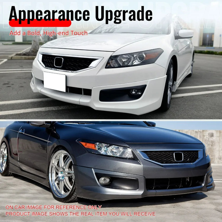 Unpainted Front Bumper Lip & Splitter for 2008–2012 Honda Accord – 2-door