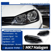 LED Projector Headlight Assembly for VW Golf 7 2013–2017