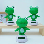 1 10pc Solar Powered Car Dashboard Ornament Cute Animal Frog Bobble Head Toy Decoration Gift