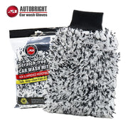 Black Double-Sided Microfiber Car Wash Mitt