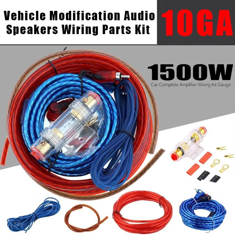 10-Gauge 1500W Car Amplifier Wiring Kit