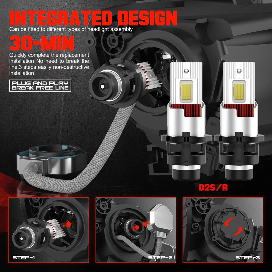 D2S/D4S LED Headlight Conversion Bulb – CANBUS