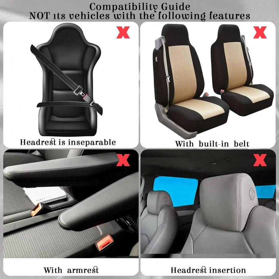 35-Piece Plush Car Interior Accessories Set With Seat Covers