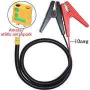 XT90 Anti-Spark to Battery Alligator Clip Cable - 10 AWG