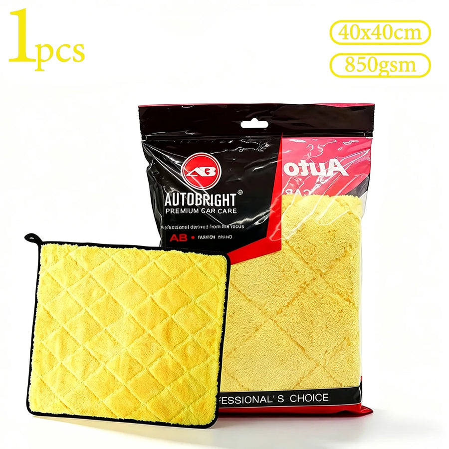 850 GSM Quilted Microfiber Detailing Towel, 40 x 40 cm