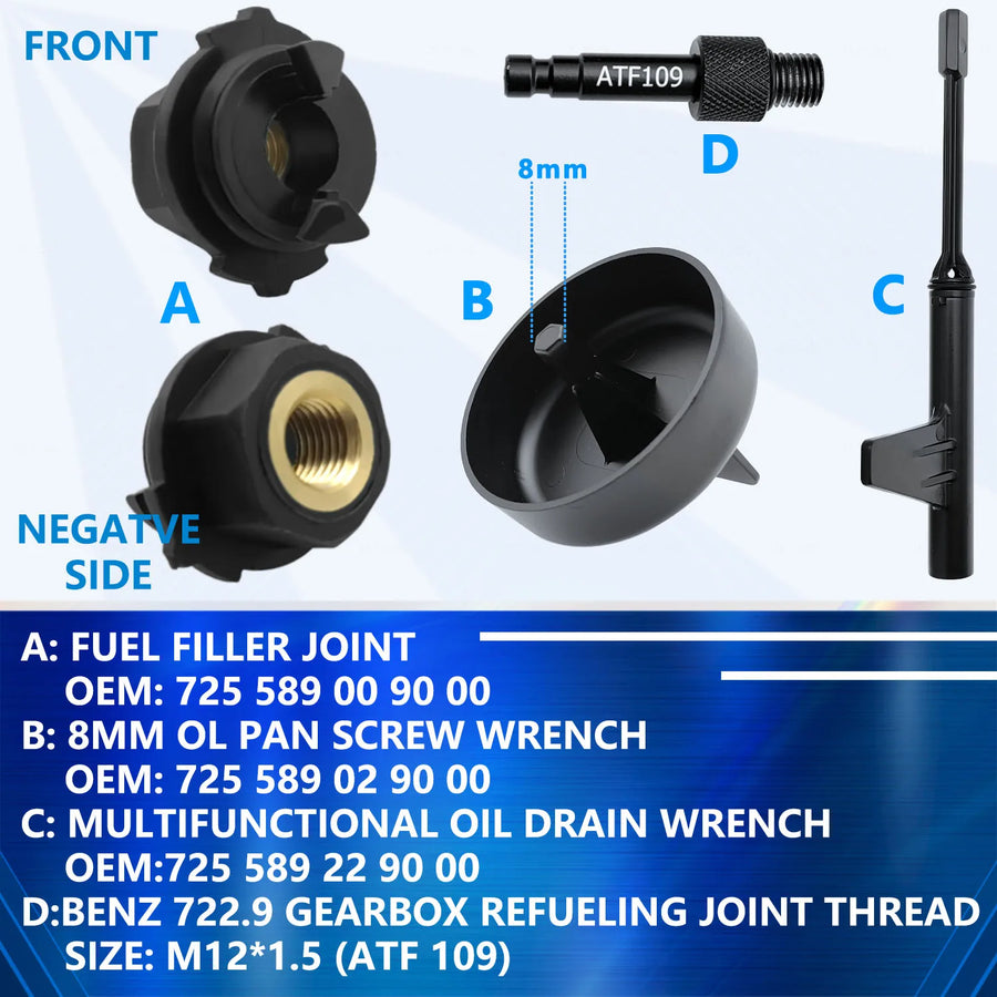 27pc Gearbox Automatic Fluid Oil Filler Adapter, Automatic Transmission Fluid Adapter Set for Automatic Gearbox Oil Pump Distributor Dsg