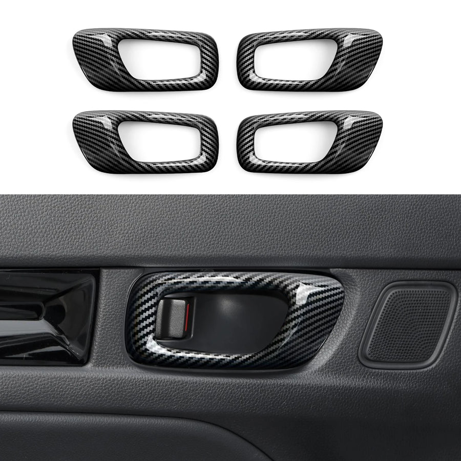 Carbon-Fiber-style Center Console and Gear Shift Panel Trim for Honda Civic 2022-2026