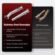 Stainless Steel 3 in Exhaust Downpipe for 1999–2004 Volkswagen Golf/Jetta/Beetle