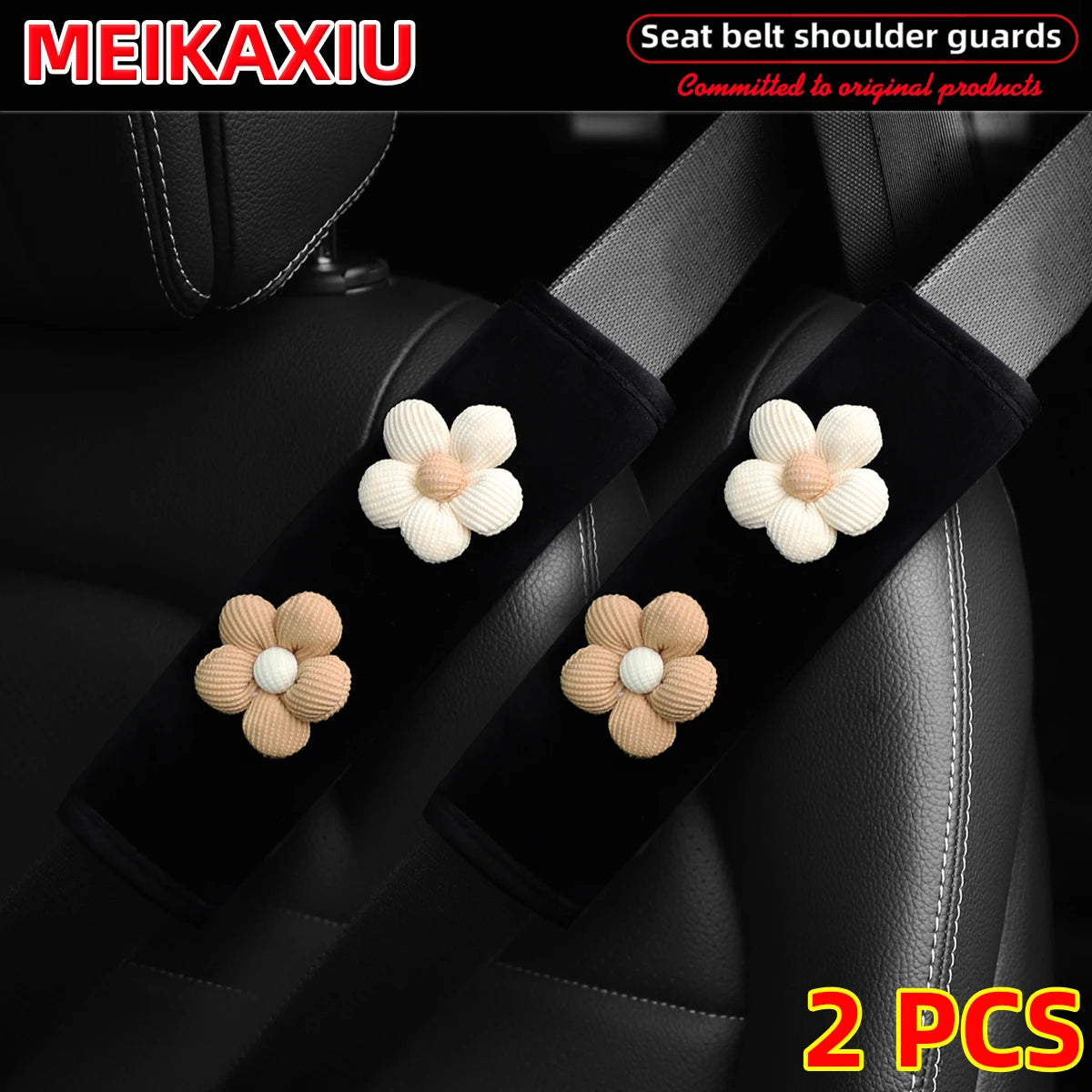 Seat Belt Shoulder Pad Set – plush, pink