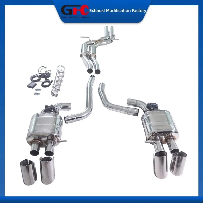 304 Stainless Steel Catback Valvetronic Exhaust System for Audi S4 B8 3.0T 2009-2016 Car Valve