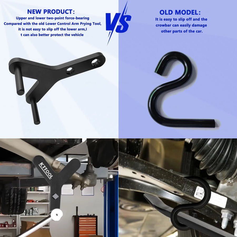 Lower Control Arm Pry Tool, Control Arm Tool Bushing Removal Tool, Designed for 1 2 Inch Drive Extended Breaker Bar