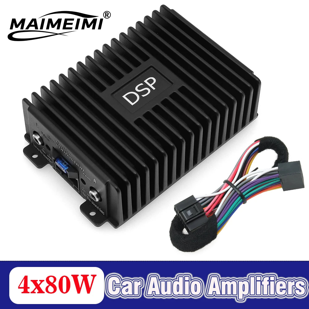 4-Channel DSP Car Audio Amplifier and Equalizer – 80W
