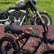 JDM Skull Graffiti Decorative Vinyl Wrap Film