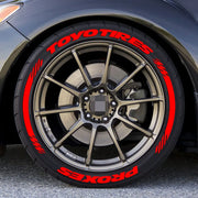 For 4 Tires Toyo 3D Tire Letter Stickers Waterproof Pvc Raised Wheel Decals Racing Car Sidewall