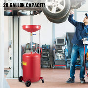 20-Gallon Air-Operated Waste Oil Drain Tank with Optional Regulating Valve