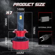 2-Piece H1/H4/H7/H11/9005/9006 LED Headlight Bulb – 6000K