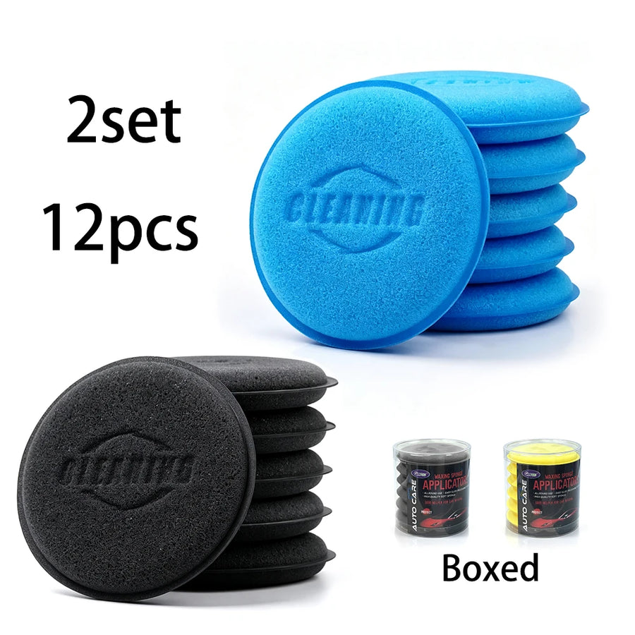 Round Foam Wax Applicator Pads, 6- or 12-Pack