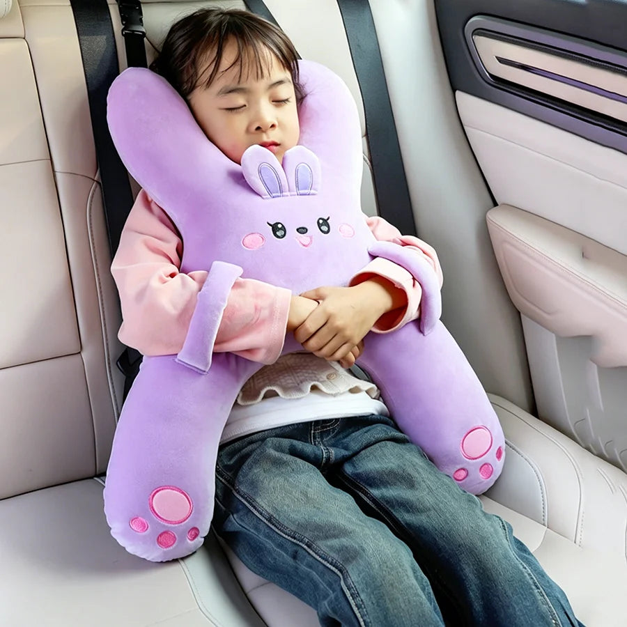 Child Car Neck Pillow and Seat Belt Sleep Support