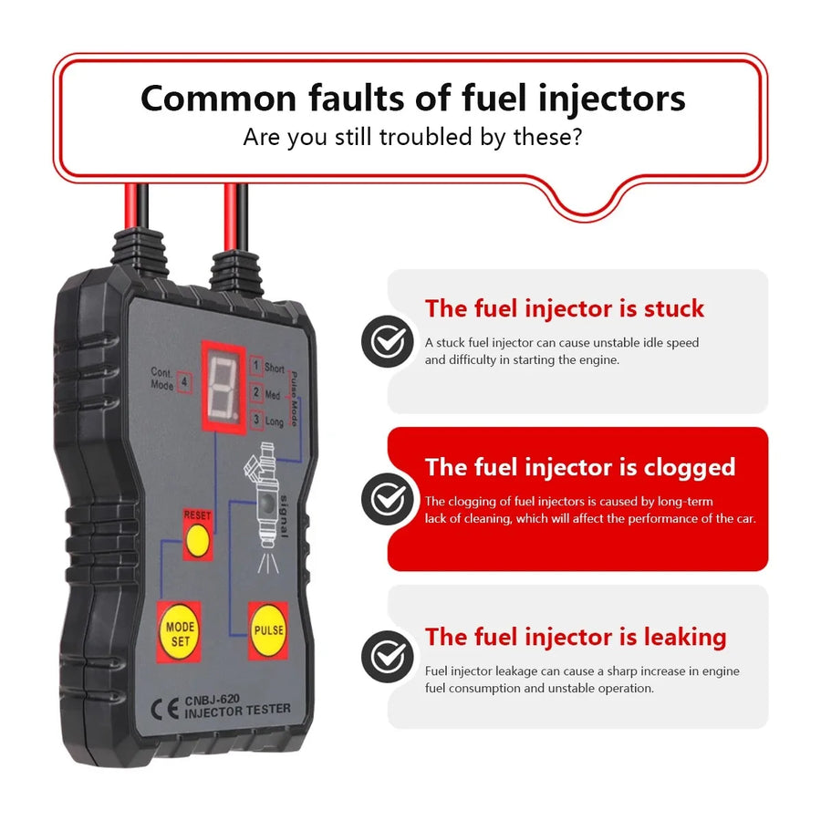 Fuel Injector Cleaning and Testing Kit with 4 Pulse Modes