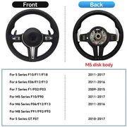 BMW E/F-Series Full-Leather Steering Wheel with Paddles – M3/M5 Styles