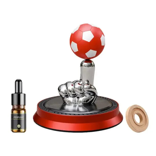 Solar-Powered Rotating Football Car Aroma Diffuser