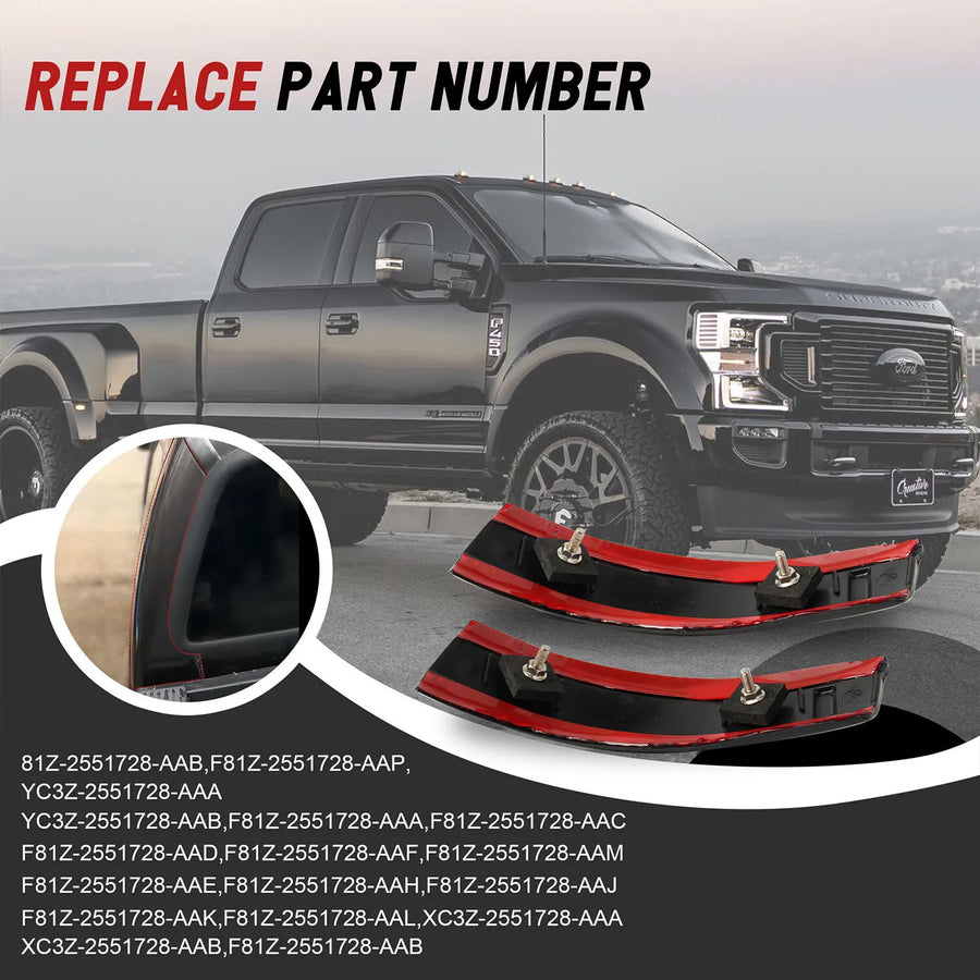 Cab Corner Roof Molding Trim for 99-07 Ford Super Duty F250 F-350 F-450