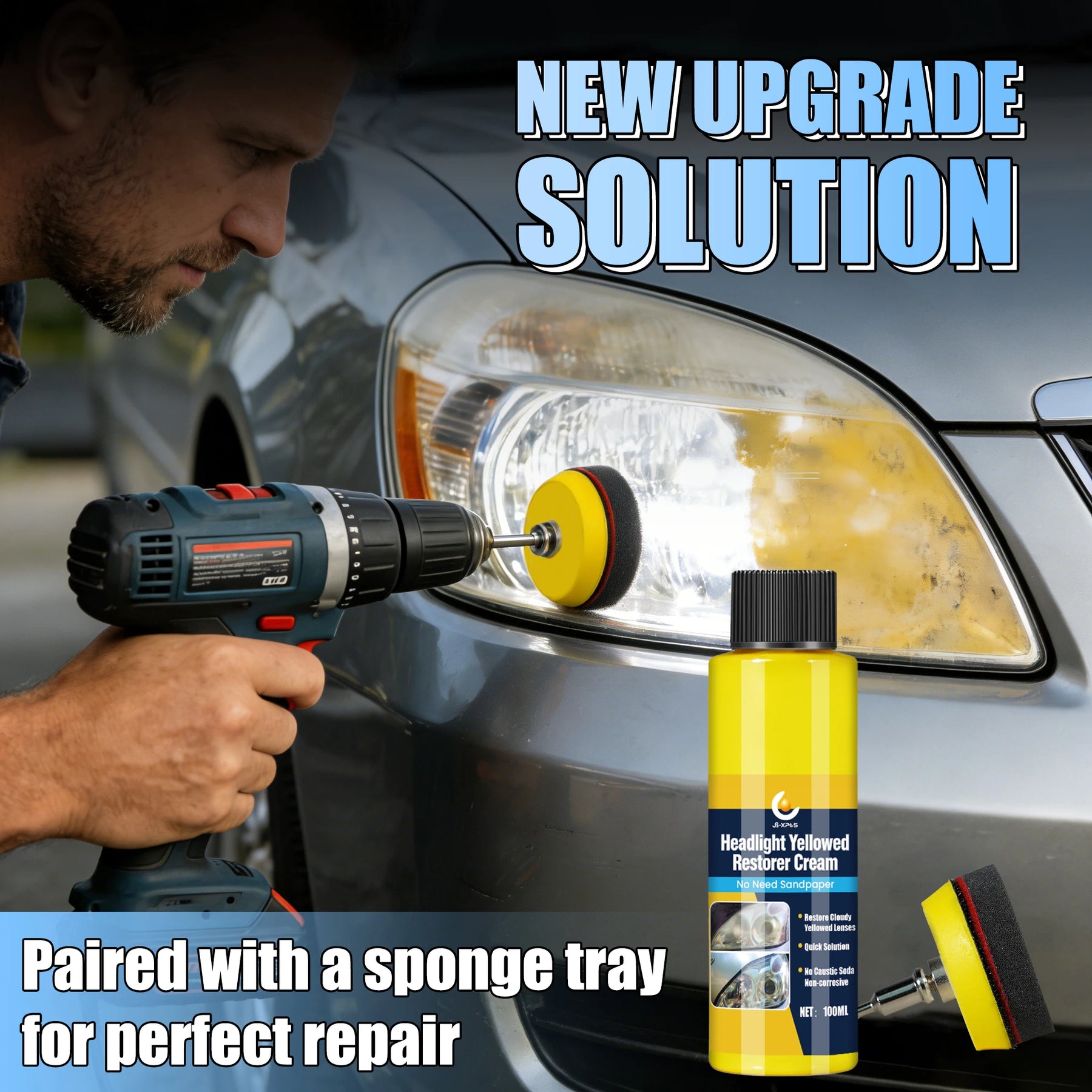 Headlight Lens Restoration Kit – 100 ml