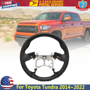 Toyota Tundra Flat-Bottom Perforated PU Steering Wheel – 2014–2022