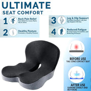 Memory-Foam Car Lumbar Support Cushion