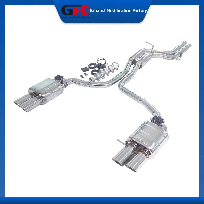 304 Stainless Steel Valved Cat-Back Exhaust System for Audi S4 B8 2009-2016