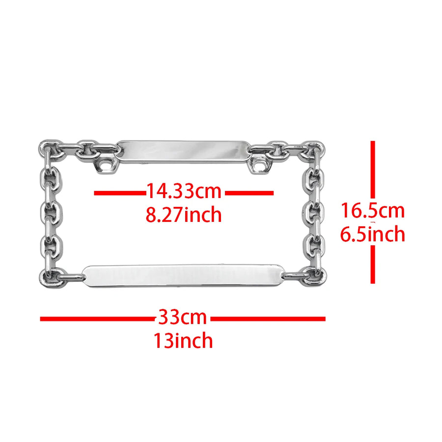 Chain-Style ABS License Plate Frames - Pair