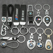 Metal and Leather Automotive Keychain – Multiple Designs