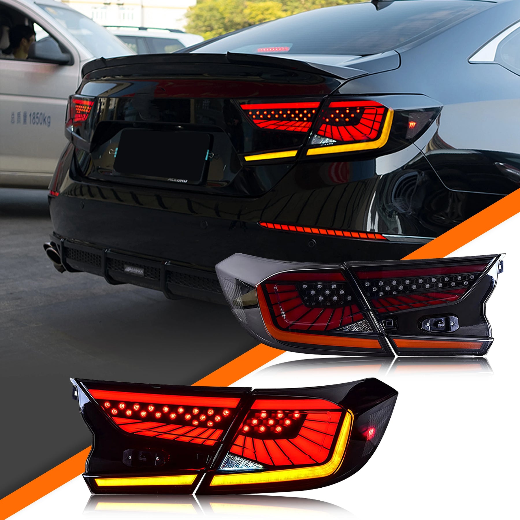 Honda Accord 10th-Gen V3 Sequential LED Tail Light Pair – 2018–2022