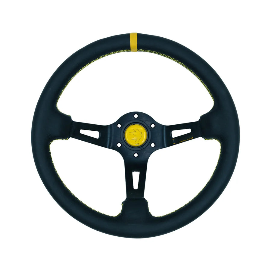 340 mm Deep-Dish Racing Steering Wheel – Leather or Suede