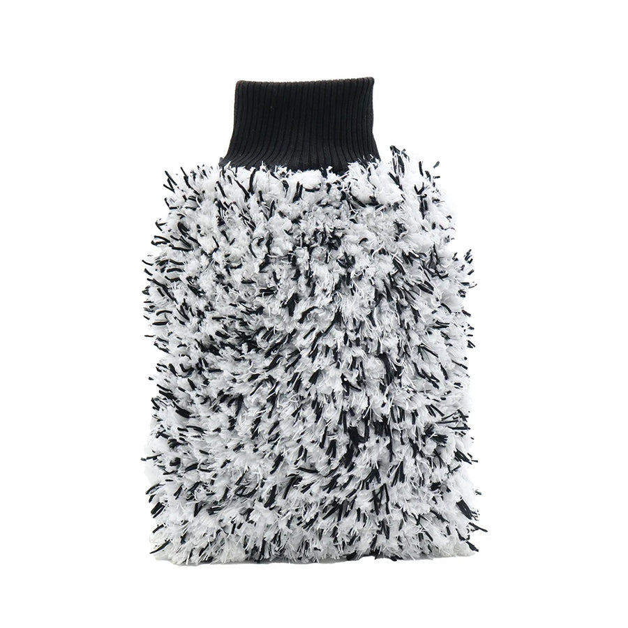 Black Double-Sided Microfiber Car Wash Mitt