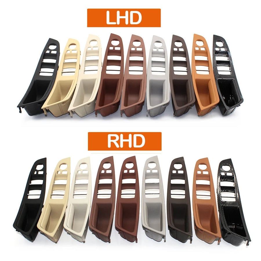 LHD RHD Beige Black Brown Oyster Car Interior Door Armrest Inside Pull Handle Set for BMW 5 Series F10