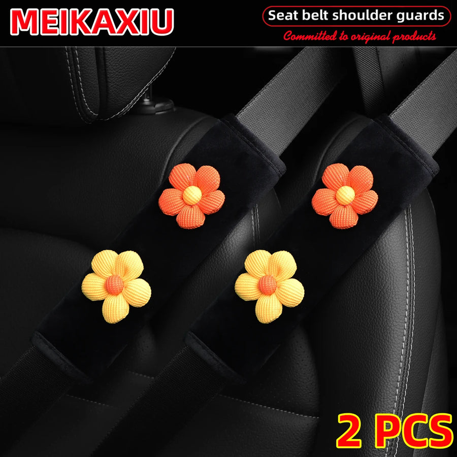 Seat Belt Shoulder Pad Set – plush, pink