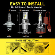 2-Piece H4 LED Headlight Bulb – CANBUS