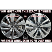 Black Wheel Skin & Hub Cap Set for 2022 Nissan Pathfinder