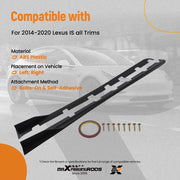 Matte Black Side Skirt Extensions for 2014–2020 Lexus IS
